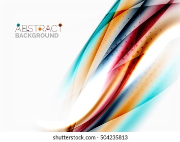 Abstract background, colorful shiny blurred lines with light effects
