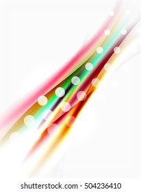 Abstract background, colorful shiny blurred lines with light effects