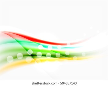 Abstract background, colorful shiny blurred lines with light effects