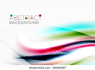 Abstract background, colorful shiny blurred lines with light effects