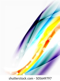 Abstract background, colorful shiny blurred lines with light effects