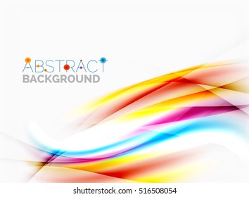 Abstract background, colorful shiny blurred lines with light effects
