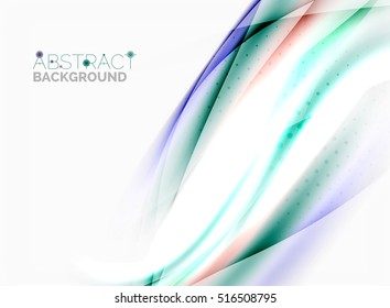 Abstract background, colorful shiny blurred lines with light effects