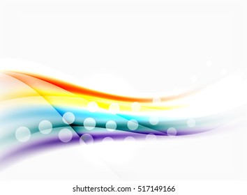 Abstract background, colorful shiny blurred lines with light effects