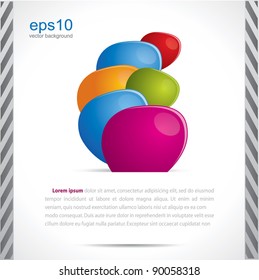 Abstract background with colorful shiny bubbles and place for your text