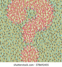 Abstract background with colorful silhouettes of people. Question mark of Men and women. Large groups of people. Design Template. Stick figures pattern. Great for scrapbook,gift wrapping paper. Vector