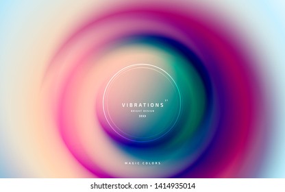 Abstract background with colorful smooth flow of colors. Beautiful blurred backdrop with amazing fluid gradient. Liquid design in trendy colors with gradual blend between shades. Vector illustration