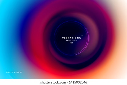 Abstract background with colorful smooth flow of colors. Beautiful blurred backdrop with amazing fluid gradient. Liquid design in trendy colors with gradual blend between shades. Vector illustration