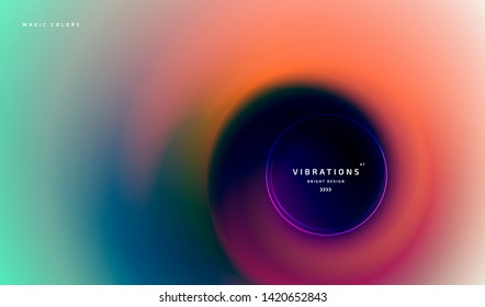 Abstract background with colorful smooth flow of colors. Beautiful blurred backdrop with amazing fluid gradient. Liquid design in trendy colors with gradual blend between shades. Vector illustration