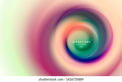 Abstract background with colorful smooth flow of colors. Beautiful blurred backdrop with amazing fluid gradient. Liquid design in trendy colors with gradual blend between shades. Vector illustration