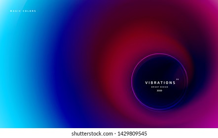 Abstract background with colorful smooth flow of colors. Beautiful blurred backdrop with amazing fluid gradient. Liquid design in trendy colors with gradual blend between shades. Vector illustration