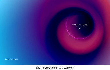 Abstract background with colorful smooth flow of colors. Beautiful blurred backdrop with amazing fluid gradient. Liquid design in trendy colors with gradual blend between shades. Vector illustration