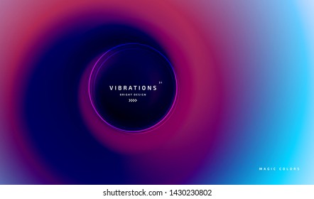Abstract background with colorful smooth flow of colors. Beautiful blurred backdrop with amazing fluid gradient. Liquid design in trendy colors with gradual blend between shades. Vector illustration