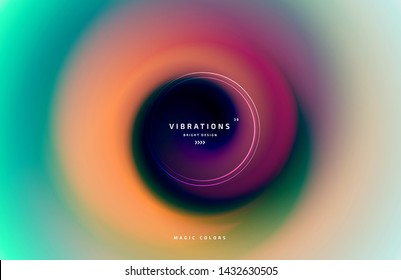 Abstract background with colorful smooth flow of colors. Beautiful blurred backdrop with amazing fluid gradient. Liquid design in trendy colors with gradual blend between shades. Vector illustration