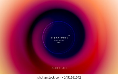 Abstract background with colorful smooth flow of colors. Beautiful blurred backdrop with amazing fluid gradient. Liquid design in trendy colors with gradual blend between shades. Vector illustration