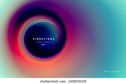 Abstract background with colorful smooth flow of colors. Beautiful blurred backdrop with amazing fluid gradient. Liquid design in trendy colors with gradual blend between shades. Vector illustration