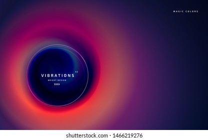 Abstract background with colorful smooth flow of colors. Beautiful blurred backdrop with amazing fluid gradient. Liquid design in trendy colors with gradual blend between shades. Vector illustration