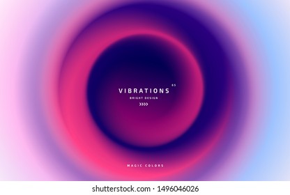 Abstract background with colorful smooth flow of colors. Beautiful blurred backdrop with amazing fluid gradient. Liquid design in trendy colors with gradual blend between shades. Vector illustration