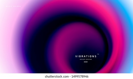 Abstract background with colorful smooth flow of colors. Beautiful blurred backdrop with amazing fluid gradient. Liquid design in trendy colors with gradual blend between shades. Vector illustration