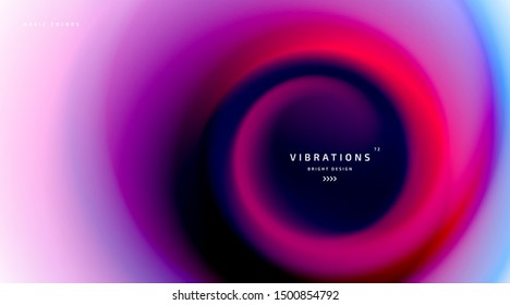 Abstract background with colorful smooth flow of colors. Beautiful blurred backdrop with amazing fluid gradient. Liquid design in trendy colors with gradual blend between shades. Vector illustration