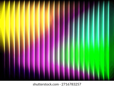 Abstrakter Hintergrund mit buntem Spektrum Lichtleisten, Stockvektor