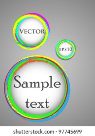 Abstract background with colorful speech bubbles. Vector illustration.