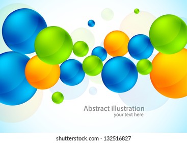 Abstract background with  colorful spheres