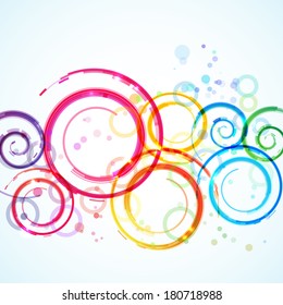 Abstract background with colorful spirals