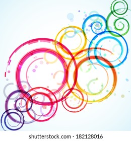 Abstract background with colorful spirals