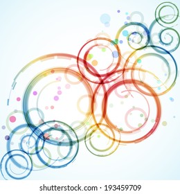 Abstract background with colorful spirals