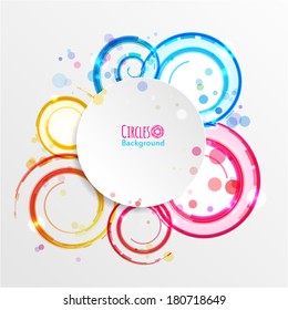 Abstract background with colorful spirals. Vector illustration for your business presentations. 