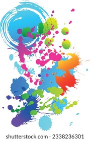 abstract background with colorful splashes and splashes