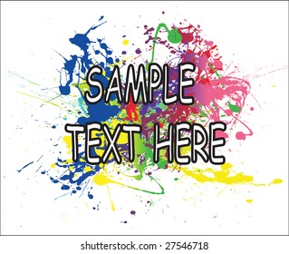 Abstract background with colorful splashes