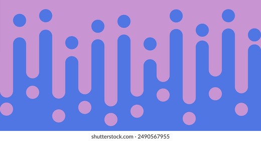 Ein abstrakter Hintergrund mit bunten Spritzern und Punkten, mit einem nahtlosen Design mit blauen und lebendigen Farben