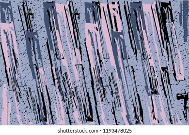 Abstract background of colorful spots. Chaotic lines texture in pink, dark blue, violet and black colors. Abstract illustration for web backdrops, textile, envelope design, packaging paper etc. 