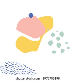 Abstract background with colorful  spots and dots.  Applicable for notebooks, planners, brochures, books, catalogs, flyers, cards, social media posts, etc.