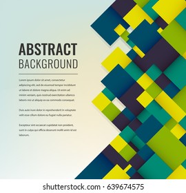 Abstract background with colorful squares. Business design template. Vector 