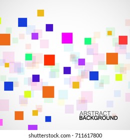 Abstract background with colorful squares. Modern vector design