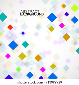 Abstract background with colorful squares. Modern vector design