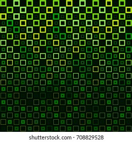 Abstract background with colorful squares and thickness gradient