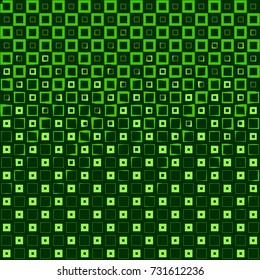 Abstract background with colorful squares and thickness gradient