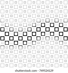 Abstract background with colorful squares and thickness gradient
