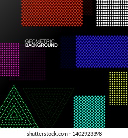 Abstract background with colorful squares and triangles, geometric shapes, bright vector illustration, eps 10