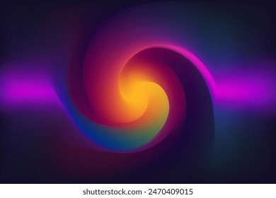 abstract background with colorful swirls, a purple and orange spiral is shown with a purple and orange swirl