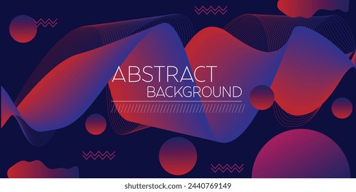 Abstract Background Colorful Template Banner With Gradient Color. Design With Liquid Shape