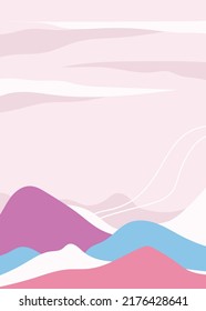 Antecedentes abstractos. Vector de fondo de terracota colorido. Fondo moderno y elegante con formas y líneas abstractas orgánicas. Ilustración vectorial para diseño de marca