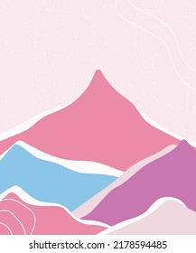 Abstrakter Hintergrund. Farbiger Terrakotta-Hintergrund Vektor. Moderner, stylischer Hintergrund mit abstrakten organischen Formen und Linien. Vektorgrafik für Branding-Design