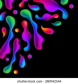 abstract background of colorful three-dimensional figures 