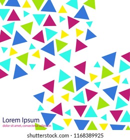 Abstract background with colorful triangles.