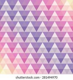Abstract background of colorful triangles. Geometric mosaic with flow of colors. Vector Illustration.